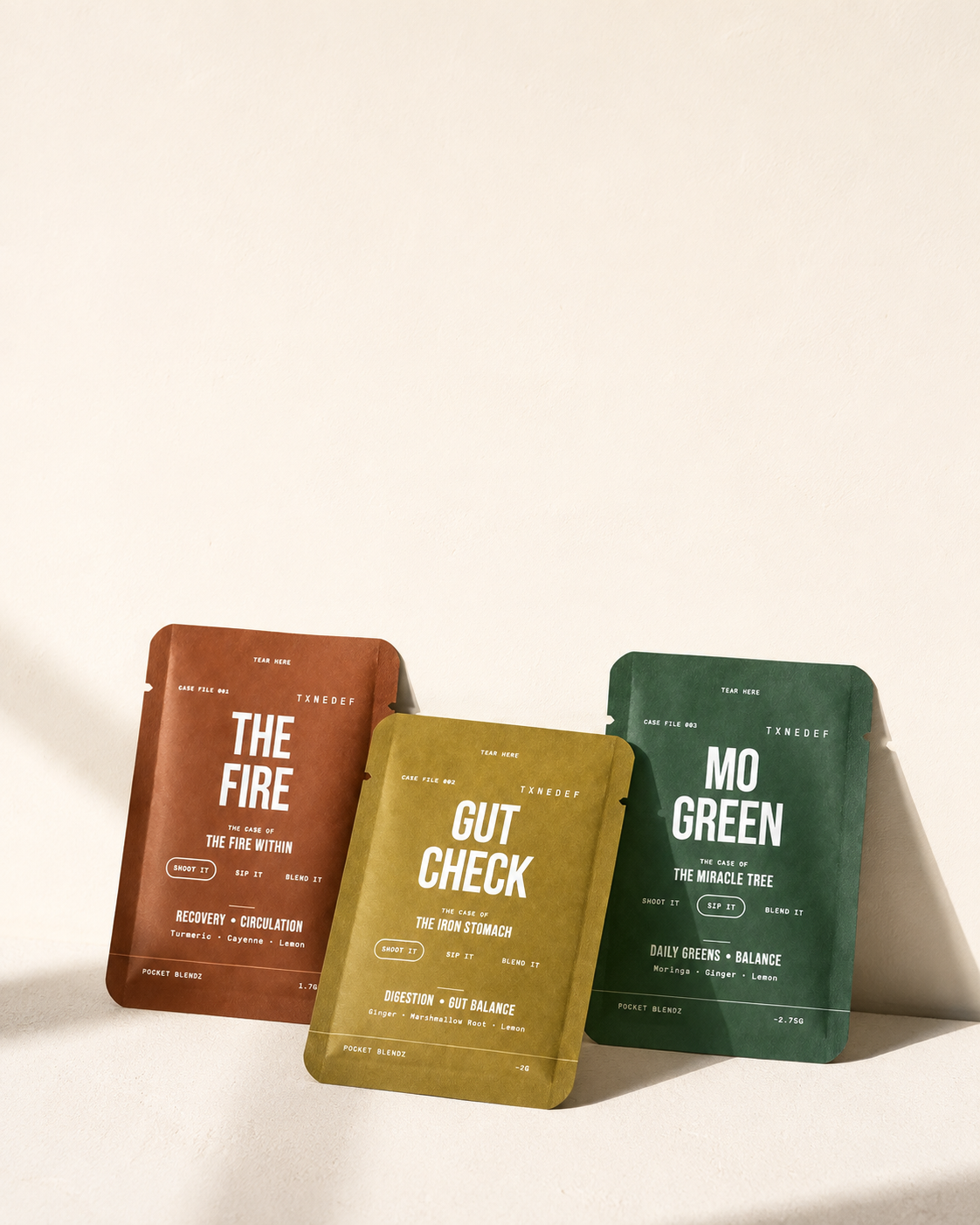 Pocket Blendz – Healthy Habits Don't Have to Be Hard. All three blends.